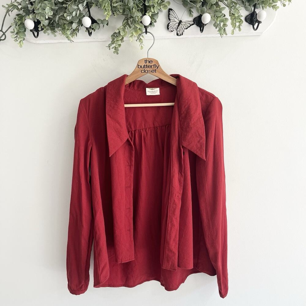 Ramblers Way Women’s Red Collard Lightweight Wool Jacket Size Medium 55003